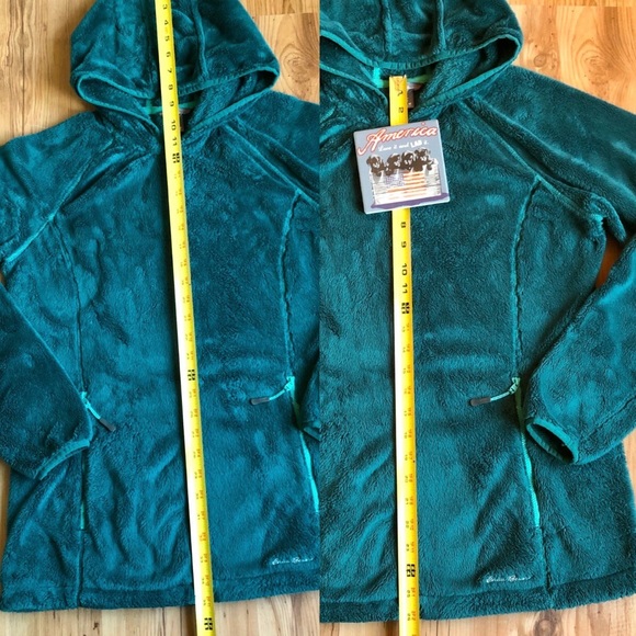 EDDIE BAUER Plush Fleece Jacket Hoodie Medium Women’s - Picture 10 of 14